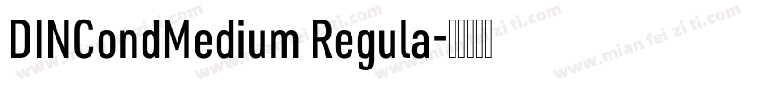 DINCondMedium Regula字体转换